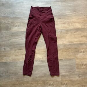LULULEMON MAROON ALIGN LEGGING WITH POCKETS